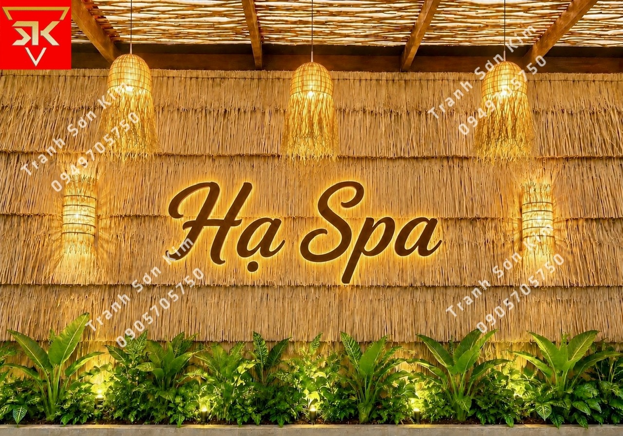 tranh dán tường spa