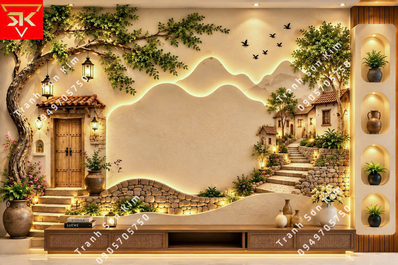 tranh dán tường 3d hiện đại