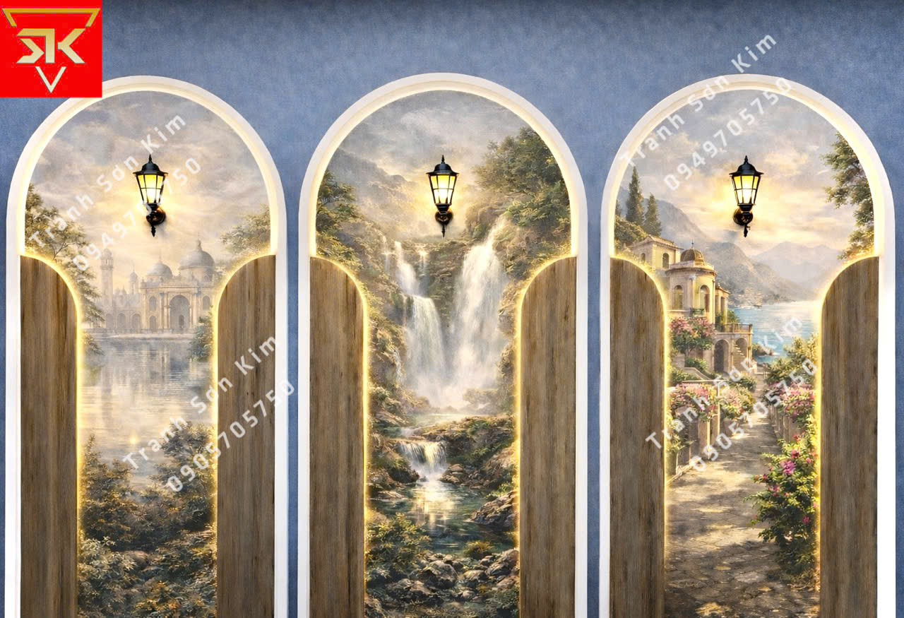 tranh dán tường hiện đại