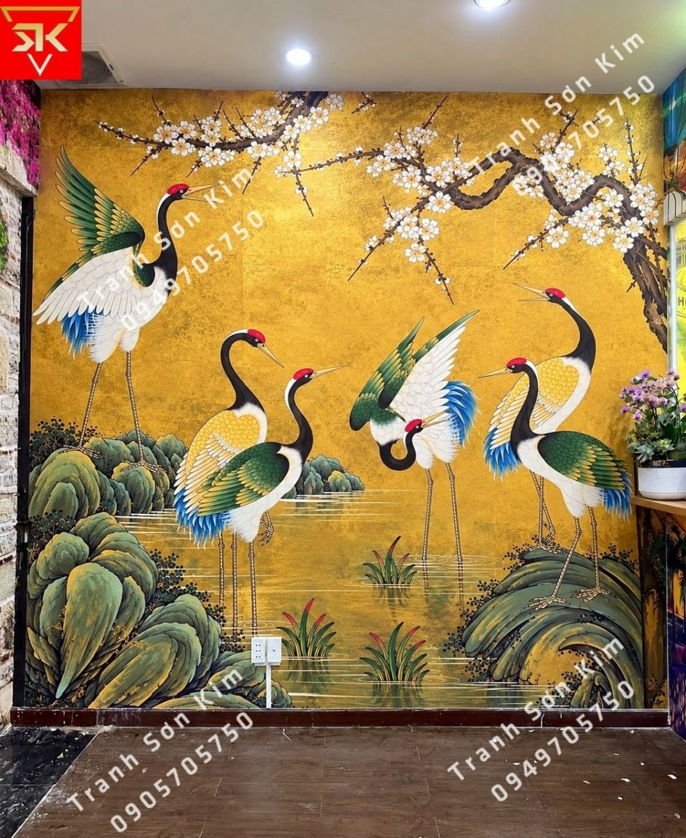 tranh indochine phòng khách