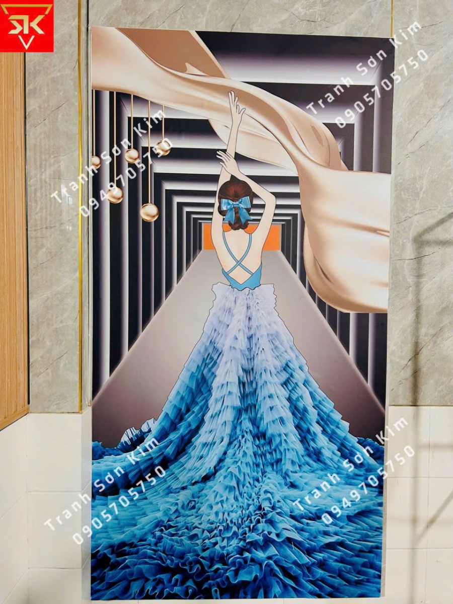 tranh dán tường trừu tượng