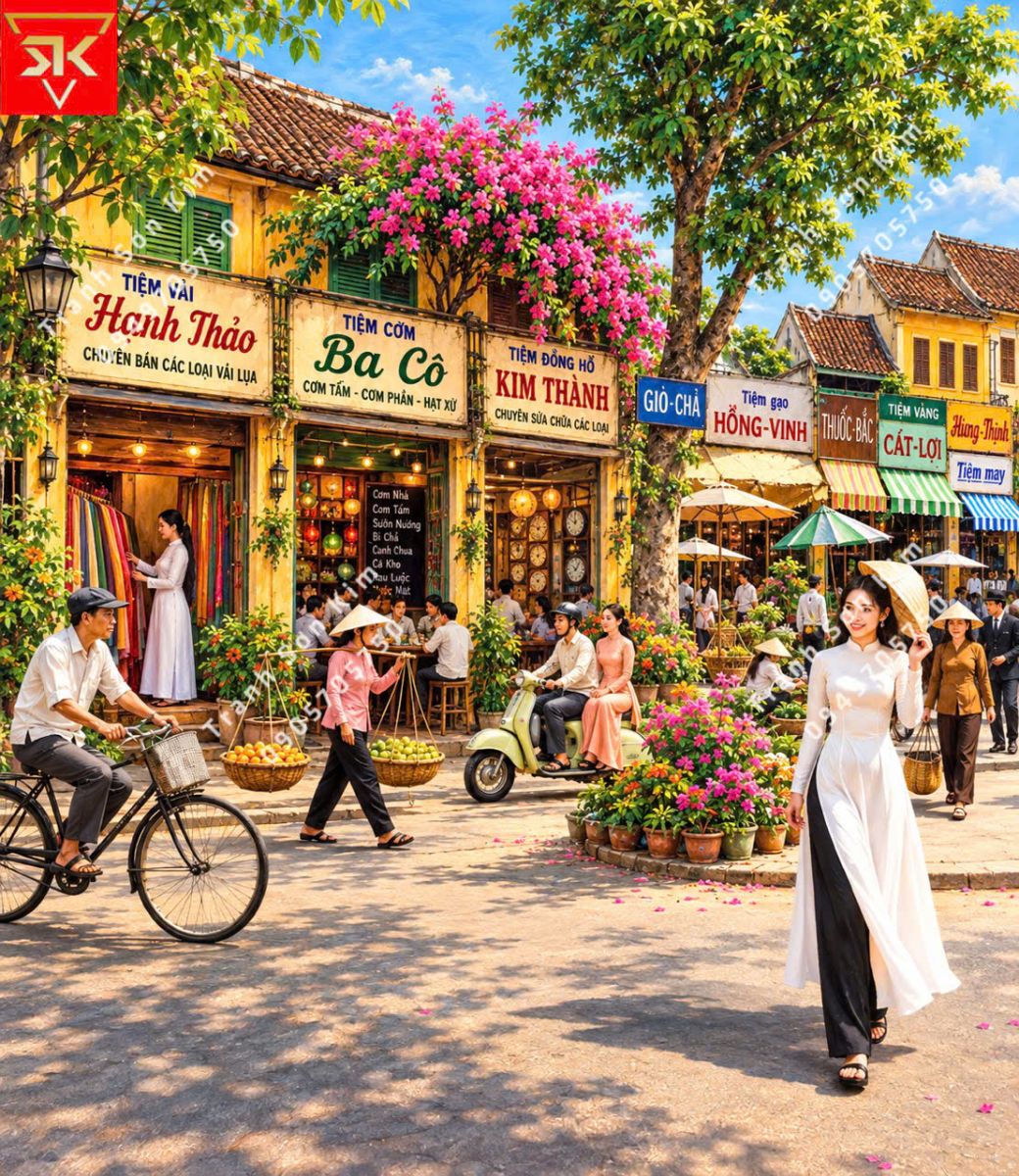 tranh dán tường sài gòn xưa
