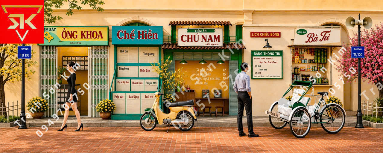 tranh sài gòn xưa