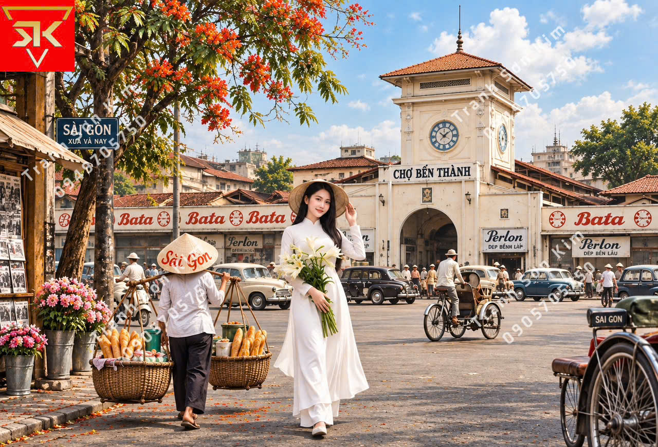 tranh dán tường bánh mì việt nam