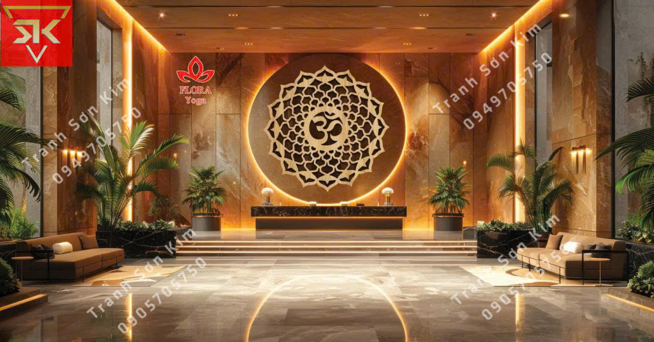 tranh dán tường yoga