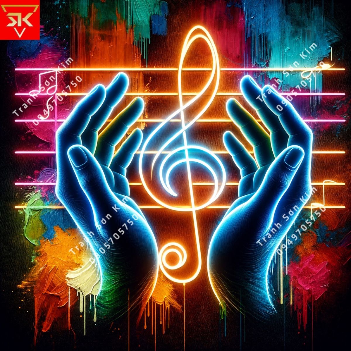 tranh dán tường karaoke hiện đại